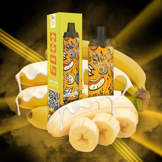 RandM Tornado 6000 Airflow Control Vape Pod Gerät 1St Bananenmilch fumot RandM vape 8FV8T288