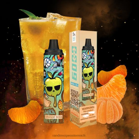 RandM Tornado 6000 Airflow Control Vape Pod Gerät 1St Orangenlimonade RandM rabattcode 8FV8T287