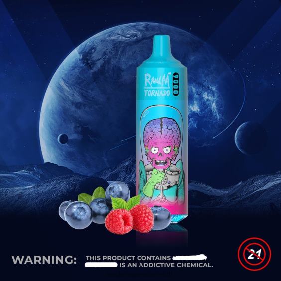 RandM Tornado 9000 Vape Pod Gerät 1 Stück Version 1 Blaubeer-Himbeere RandM vape kaufen 8FV8T126