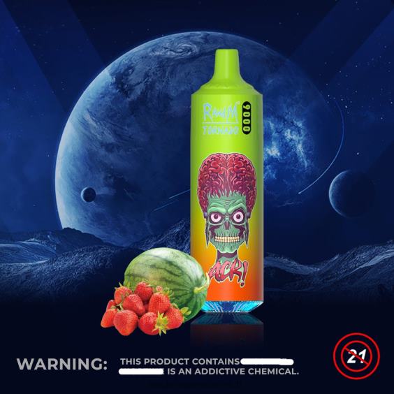 RandM Tornado 9000 Vape Pod Gerät 1 Stück Version 1 Erdbeerwassermelone fumot RandM vape 8FV8T128