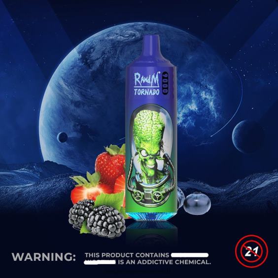 RandM Tornado 9000 Vape Pod Gerät 1 Stück Version 2 gemischte Beeren RandM vape österreich 8FV8T141