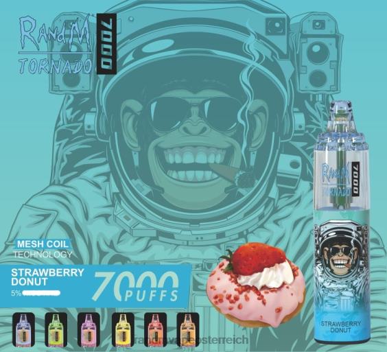 RandM Tornado 7000 Airflow Control Vape-Gerät 1St Erdbeerdonut RandM rabattcode 8FV8T167