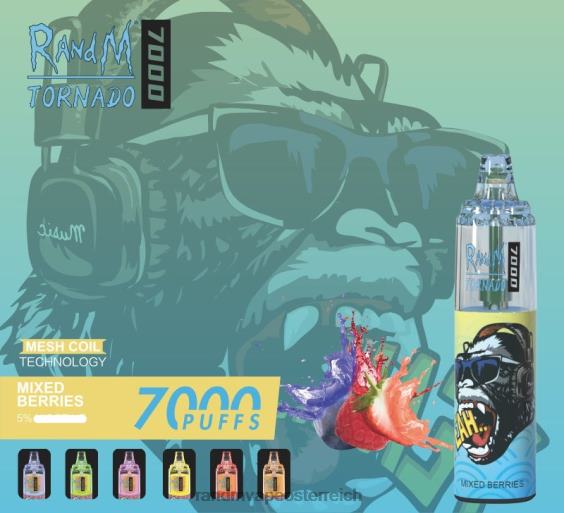 RandM Tornado 7000 Airflow Control Vape-Gerät 1St gemischte Beeren RandM vape kaufen 8FV8T176