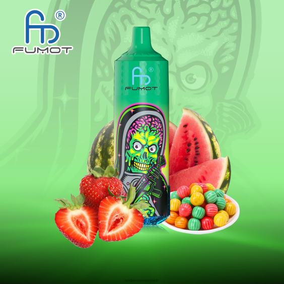 Fumot RandM Tornado 9000 Pro Vape-Gerät mit Akku und E-Juice-Display Version 1 Erdbeer-Wassermelonen-Kaugummi RandM vape österreich 8FV8T201