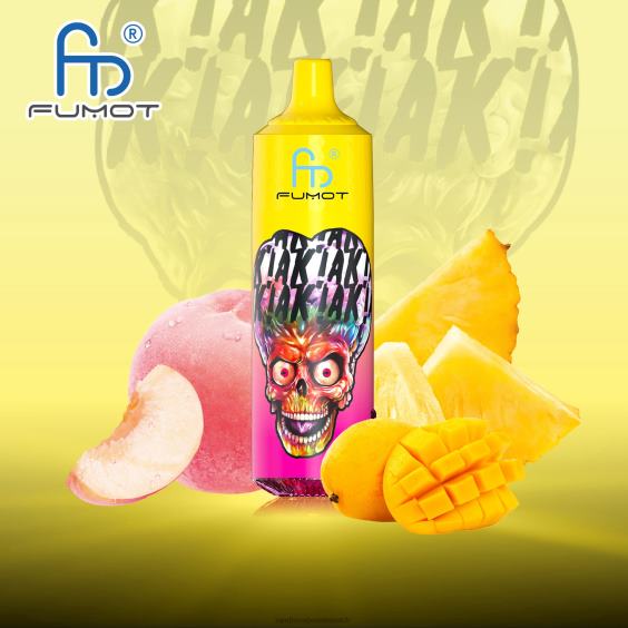 Fumot RandM Tornado 9000 Pro Vape-Gerät mit Akku und E-Juice-Display Version 1 Pfirsich-Ananas-Mango RandM tornado wien 8FV8T193