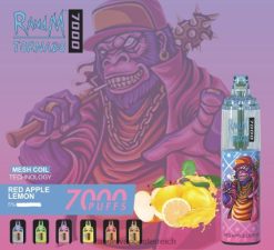 RandM Tornado 7000 Airflow Control Vape-Gerät 1St roter Apfel Zitrone tornado vape wien 8FV8T179